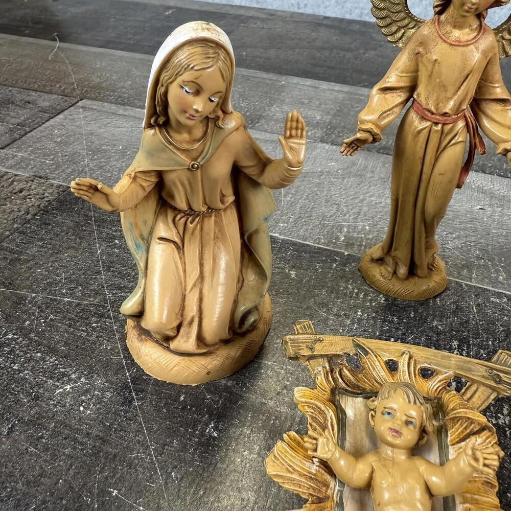 Vintage Fontanini Nativity Set 1983 Depose Italy 4 PC Set Italy Figurine - Picture 2 of 11